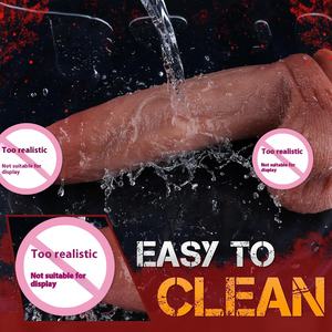 Riesiger Doppellagiger Flüssigsilikon-<span class=keywords><strong>Dildo</strong></span> Realistischer Weicher Fleisch-Masturbationsartikel mit Saugnapf für den Anus der Frau - Product Image 3