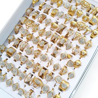 Lot de 100 bagues empilables pour femmes, en cristal et strass, pour démonter sur les doigts, accessoires de bijoux