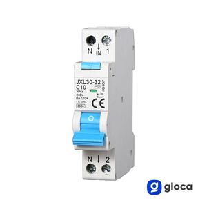 Disyuntor Diferencial Gloca JXL30 1P+N 10A 30mA 250V C10 Montaje DIN 1 Módulo - Product Image 3