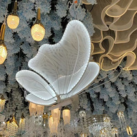 Élégante Décoration de Mariage, Ailes de Papillon Lumineuses, Accessoire Suspendu de Plafond pour Scène