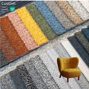 Tela de Chenilla de Alta Calidad en Existencia, Tela de Tapicería Bouclé, Tela de Malla Estampada para Cojines de Sofá - Product Image 3