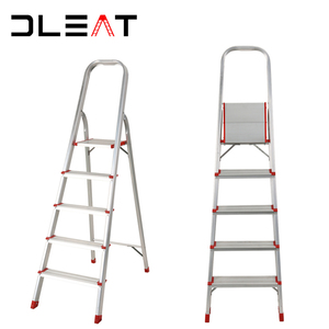 Nouvelle échelle pliante à <span class=keywords><strong>5</strong></span> <span class=keywords><strong>marches</strong></span> en <span class=keywords><strong>aluminium</strong></span> à prix avantageux 2026, plateforme à double alliage avec poignée - Product Image 2