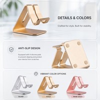 Support de téléphone de bureau en alliage d'aluminium, épaisseur 3 mm, pliable, réglable, support de tablette pour iPad Pro 12.9 S26 Ultra personnalisé