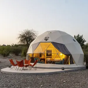 0utdoor 3-4 Person Tents Camping Luxury 6m Dome Glamping Tent For Hotel