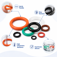 Assortiment d'anneaux toriques médicaux en silicone PU couleur personnalisée, étanches, résistants à l'usure, conformes aux codes RAL et PMS, plus de 5000 tailles, OEM