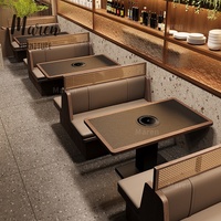 Mountain-Field Breeze Nordisches Design Massivholz Hot Pot & Barbecue Restaurant Esstische Stühle Sitzecken Sofas Kommerzielles Set