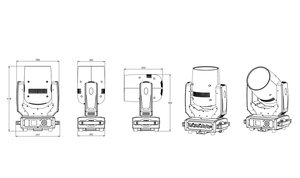 Projecteur LED professionnel à tête mobile 150W RGBL avec lentille Fresnel multicanal pour DJ, discothèque, événementiel et équipement d'éclairage - Product Image 3