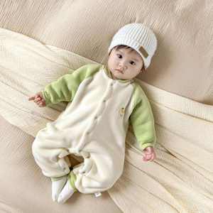 Mono de Bebé Personalizado al por Mayor, Cálido, de Manga Larga, Transpirable, Antibacteriano, Unisex, 100% Poliéster, con Cierre de Botones a Presión - Product Image 2