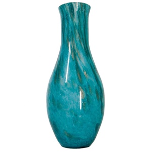 Italian Glass Fiasco Collection <b>Vase</b> in Teal Avventurina Color Modern Design Home Decoration Flower <b>Stand</b> - Product Image 1