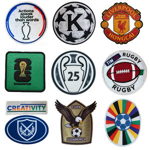 Insignias 3D <span class=keywords><strong>de</strong></span> la Liga <span class=keywords><strong>de</strong></span> Campeones con Estampado por Transferencia <span class=keywords><strong>de</strong></span> Calor <span class=keywords><strong>de</strong></span> Flocado Tatami, Logotipo Personalizado del Equipo <span class=keywords><strong>de</strong></span> Fútbol del Club <span class=keywords><strong>de</strong></span> Fútbol - Product Image 4