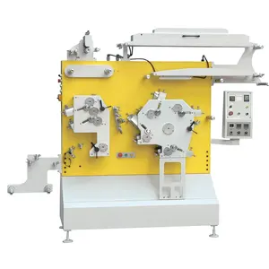 새틴 리본 JR-1541 대한 완전 자동 롤 5 색 레터 프레스 의류 세척 관리 라벨 Flexo 인쇄 기계