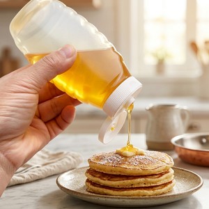 Bouteilles souples en PP <span class=keywords><strong>de</strong></span> 400 ml <span class=keywords><strong>de</strong></span> qualité alimentaire pour condiments, remplissage à chaud, avec bouchon à vis rabattable, pour vinaigrette, confiture et assaisonnements - Product Image 4