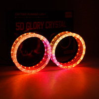Lumière de décoration LED Angel Eye 5D avec application I8, projecteur Angel Eye Bi-LED, anneaux halo Angel Eye en cristal RGB