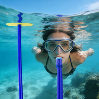 Tube de plongée double pour adultes, tube respiratoire sous-marin anti-fuite et anti-buée, tube de plongée à embout sec pour la plongée en mer et le snorkeling