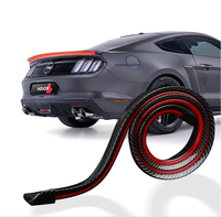 Noir Fiber De Carbone 12V LED Lampe Unique Lumière Voiture Tronc Frein Lampe Spoiler Auto Toit Tronc Queue Spoiler Bande Fixe Éclairage