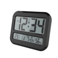 Moderne große digitale LED-Wanduhr Funk gesteuerter atomischer Innentemperatur-Wecker für Home-Office-Schreibtisch dekorations geschenk