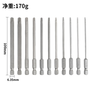 Torx Extended S2 <b>Screwdriver</b> Bits 100 Mm Hex Shank Industrial Set - Product Image 5