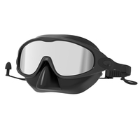 Masque de plongée HD étanche pour sports aquatiques, grande monture, avec protection du nez, en silicone, pour adultes, avec bouchons d'oreilles