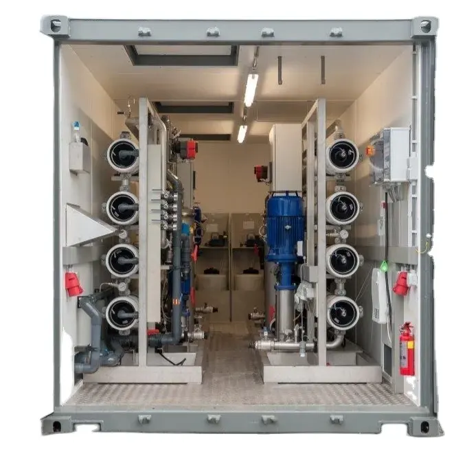Günde 500m3 yeraltı su arıtma makinesi konteyner ters osmoz sistemi