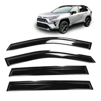 Deflectores de Ventana Duraderos de 4 Piezas, Color Negro Brillante, Resistentes a la Lluvia, para Toyota Corolla