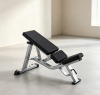 Banc de musculation en acier de qualité commerciale REYK à inclinaison fixe de 30 degrés avec presse pectorale et dispositifs de sécurité