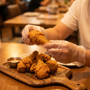 Disposable HDPE Gloves Food Grade Embossed Strong Waterproof Gloves For Kitchen Food Handling Cleaning Home Use Vietnam Factory - Product Image 5