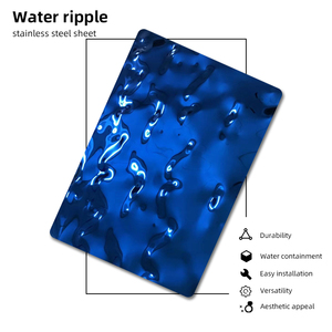Hierro 3mm placa de acero inoxidable de color dorado ondulación de agua hoja de acero inoxidable decoración de pared <span class=keywords><strong>Sus304</strong></span> en Foshan - Product Image 4