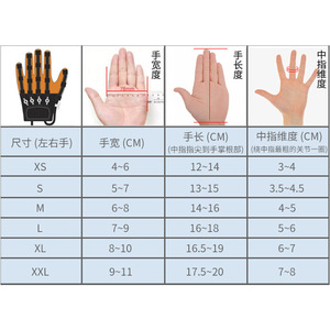 Gants de rééducation de la main Jayne, électriques et intelligents, pour l'entraînement à la flexion et à l'extension des doigts, pour la thérapie de l'AVC et de l'hémiplégie, tailles XS, S, M, L - Product Image 1