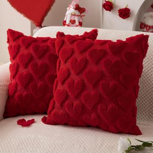 Funda <span class=keywords><strong>de</strong></span> Almohada Cuadrada <span class=keywords><strong>de</strong></span> Felpa para el Día <span class=keywords><strong>de</strong></span> San Valentín, con Bordado <span class=keywords><strong>de</strong></span> <span class=keywords><strong>Amor</strong></span>, Diseño <span class=keywords><strong>de</strong></span> Corazón Jacquard, Estilo Moderno y Simple para Sala <span class=keywords><strong>de</strong></span> Estar, Sofá, Hogar, Festividades - Product Image 1