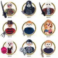 Figuras Mini de Bloques de Construcción ABS, Estilo Halloween, Adorno de Escritorio Coleccionable DIY, Regalo Festivo para Adolescentes y Coleccionistas