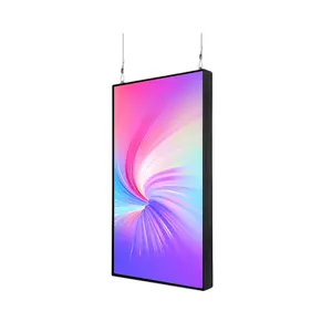 HUSHIDA 55 Zoll einseitige doppelte hohe Helligkeit laden boden stehende Wand Werbung digitales Fenster Totem-Display