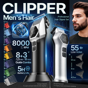 Cortadora de Pelo Profesional Inalámbrica para Salón, Afeitadora, Kit de Cuidado Personal para Hombres, Recortadora de Barba, Afeitadora Eléctrica para Cara y Bigote - Product Image 2