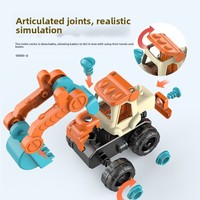 Ensemble de jouets de camions d'ingénierie à assembler soi-même pour enfants, 4 pièces, excavatrice, tournevis, véhicule de démontage réaliste, Morandi EN71 CPC, cadeau