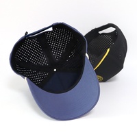 Últimos Modelos de Gorra de Béisbol Personalizada con Parche de Goma de 5 Paneles y Logotipo, Gorra de Golf Perforada con Corte Láser, Gorra Deportiva Impermeable al por Mayor