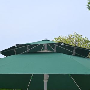Sombrilla Clásica de Fibra de Vidrio con Varillas, 150 cm de Radio, Tela de Poliéster con Protección UV, Parasol para Jardín, Playa, Puesto de Vendedor - Product Image 4