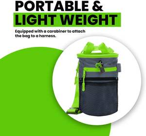 Sac à craie pour escalade en poudre de magnésium, nouveau design, en tissu éco-recyclé, avec fermeture à cordon et boucle pour brosse - Product Image 6