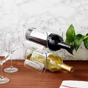 Organizzatore di bevande per frigorifero a 2 livelli per rifornire automaticamente il frigorifero da cucina in acrilico trasparente per risparmiare spazio e conservare la lattina di birra gassata - Product Image 2