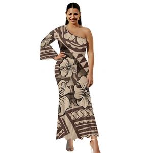 Kunden spezifische polynesische Stammes-Design Damen kleider Samoa Tattoo 6XL Overs ize Mermaid Ballkleid Ballkleid - Product Image 5