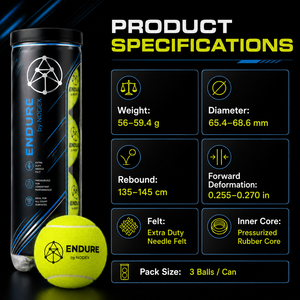 Palline da Padel Tennis di Qualità con Diametro di 65 mm e Rimbalzo di 147 cm - Product Image 4