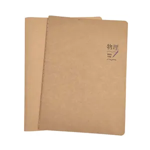 Cuaderno de ejercicios de costura con cubierta suave, Papel kraft con logotipo personalizado ecológico, con forro A4 o impresión en cuadrícula