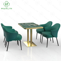 Table à manger en pierre frittée de haute qualité HUALIN, table à manger en marbre, tables et chaises pour hôtel et café
