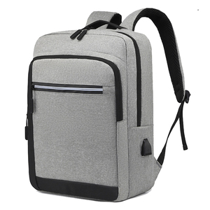New Trendy Factory Price High Quality Casual Gray Black Leisure <b>Backpack</b> With Usb Interface Travel Laptop Multi Pocket <b>Backpack</b> - Product Image 5