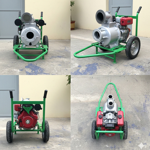 Pompe à eau diesel portable en alliage d'aluminium de 6 pouces avec cadre à roues, haute capacité de débit pour l'irrigation et le drainage - Product Image 3