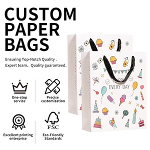 Biểu tượng tùy chỉnh Kraft bao bì mang nhãn hiệu sang trọng Thiết kế túi mua sắm giấy với logo cho món quà tráng thanh lịch tùy chỉnh túi giấy - Product Image 3