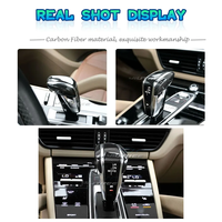 Convient pour Porsche Cayenne 2018 2019 2020 2021 2022 Poignée d'avion en fibre de carbone levier de changement de vitesse style sport