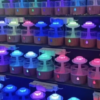 260ml en plastique humidificateur d'air à ultrasons nuage pluie arôme fonction de diffusion application domestique peut changer la tête de Machine d'aromathérapie