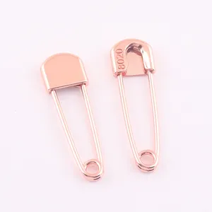Small Rose Gold 35mm Metal Safety Pin For Garment In Bulk Price