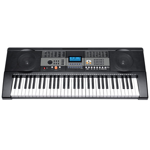 Piano électrique HUASHENG de qualité supérieure, 61 touches, fonction tactile, écran LCD, 200 timbres, rythmes, <span class=keywords><strong>clavier</strong></span> de <span class=keywords><strong>percussion</strong></span>, 10 démos d'orgue - Product Image 1