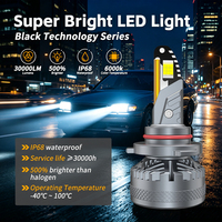 Phares de voiture K5, 3570 perles de lampe, H1 H3 H7 H4 9005 HB3 9006 HB4 H8 H11 9012, lumières LED pour phares de voiture, ampoules antibrouillard 6000K