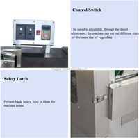 Voedselverwerkende groentesnijmachine 300-600kg/uur Automatische roestvrijstalen snijmachine/slicer/shredder voor ui, aardappel, wortel